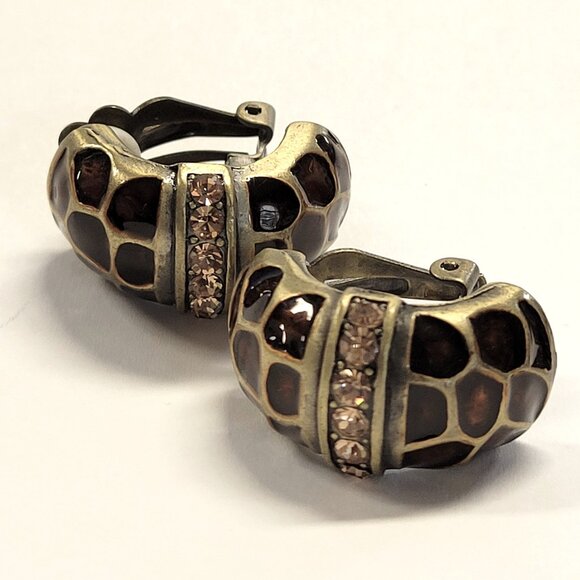 Animal Print Clip On Earrings - Picture 1 of 7